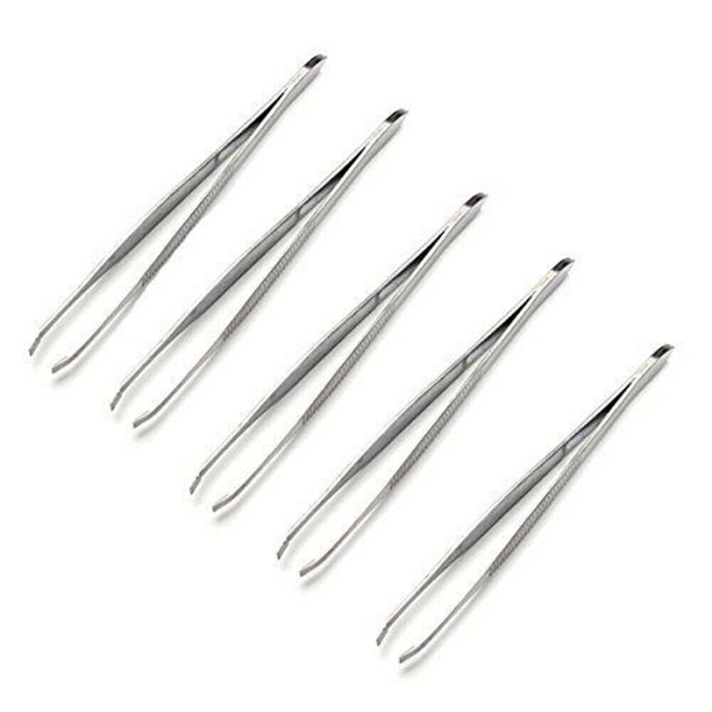 5x Pro Stainless Steel Eyebrow Tweezers Precision Hair Removal Beauty Tool Utili