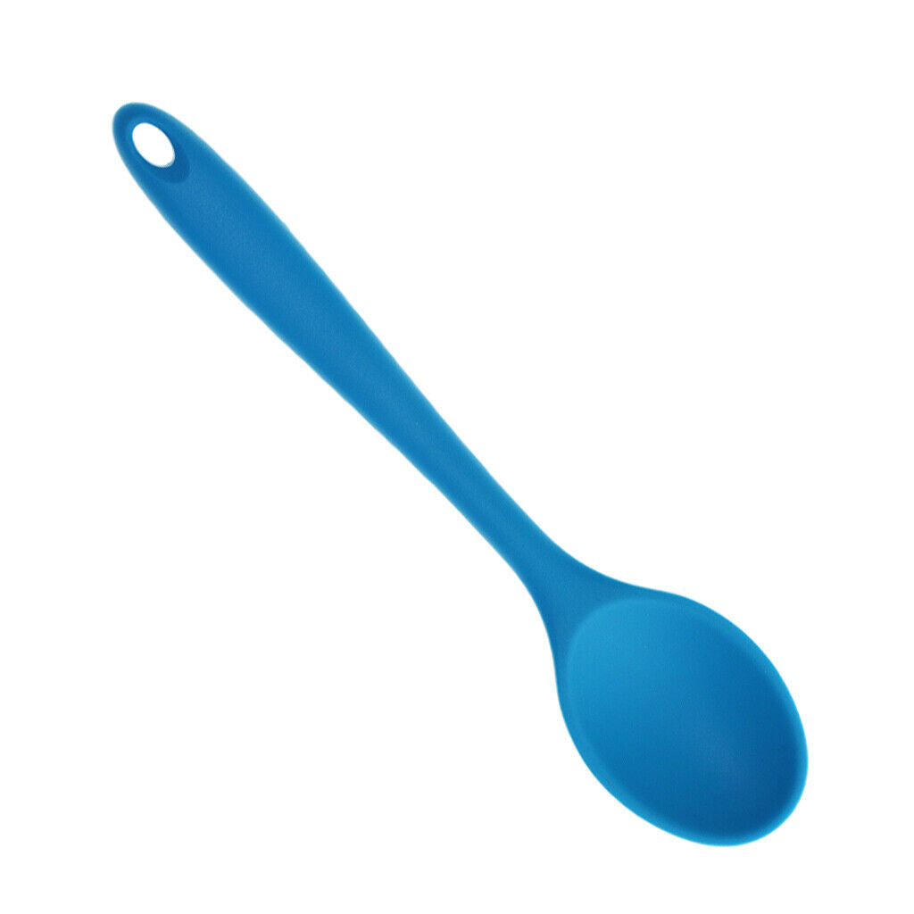 Creative Silicone Small Spoon Scoop Kitchen Utensils Tool Flatware Blue