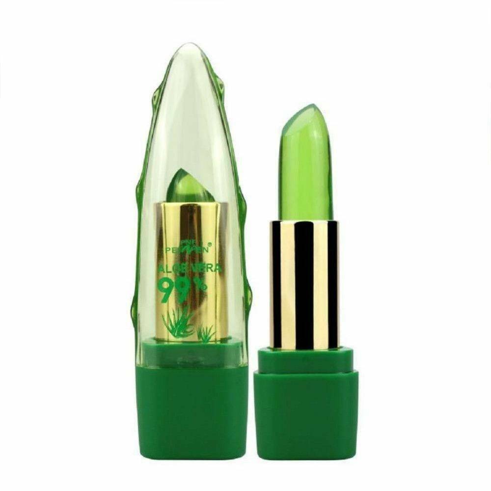 1X Aloe Vera Lipstick Lip Balm Color Mood Changing Long Lasting Moisturizing New