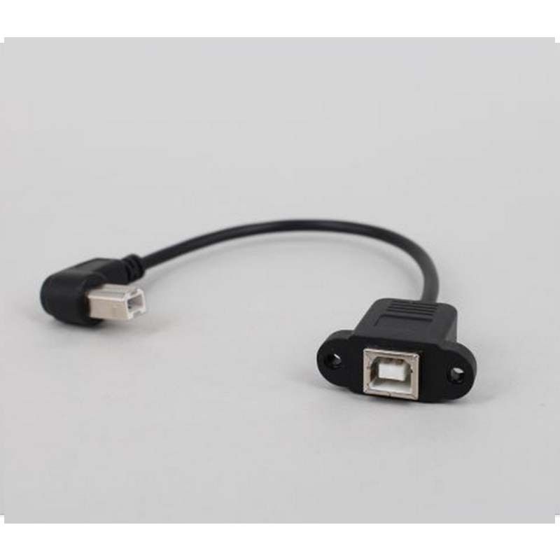 10pcs 90°USB2.0 Female to Printer Scanner B Male Cable Cord lead & Screw Lock g