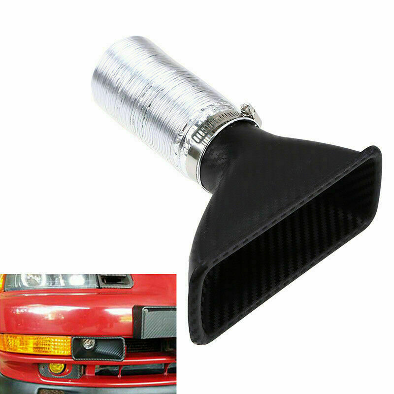 1x Car Bumper Cold Air Intake Pipe Filter Injection System Funnel Kits Universal