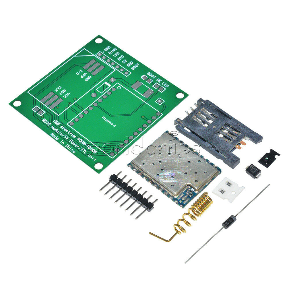 M590E GSM GPRS Module 900m-1800m Sms The Message Diy kits M590 Sms CPU MCU Test