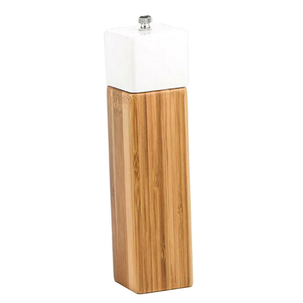 Solid Wood Bamboo Kitchen Pepper Mill Grinder Muller 21.3 x 5cm