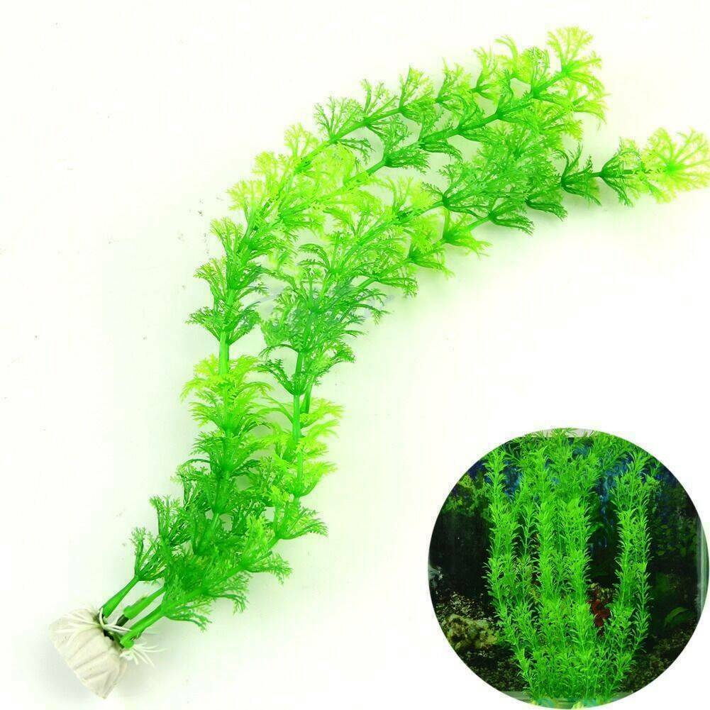 2x Fish Tank Plastic Decor Aquarium Green Plants Water Grass Ornament Plant Art