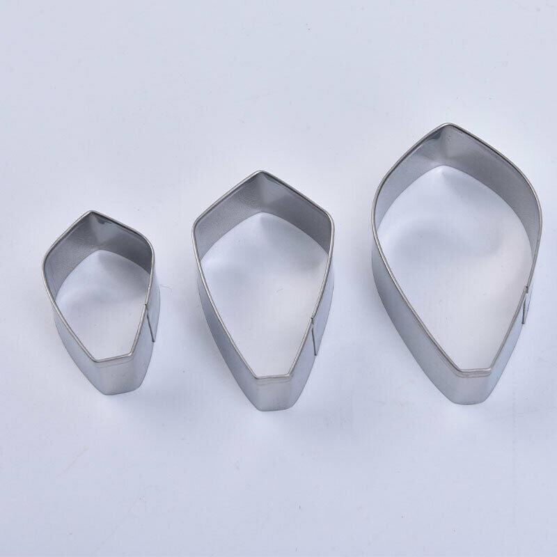 3pcs Gardenia Petal Shape Mold Mousse Ring Mold Stainless Steel Cake Cutt.l8
