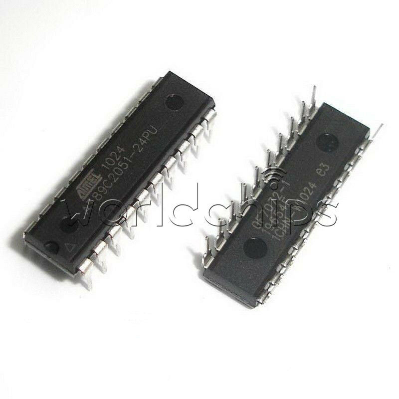 10Pcs AT89C2051-24PU AT89C2051 DIP-20 ATMEL MICROCONTROLLER IC