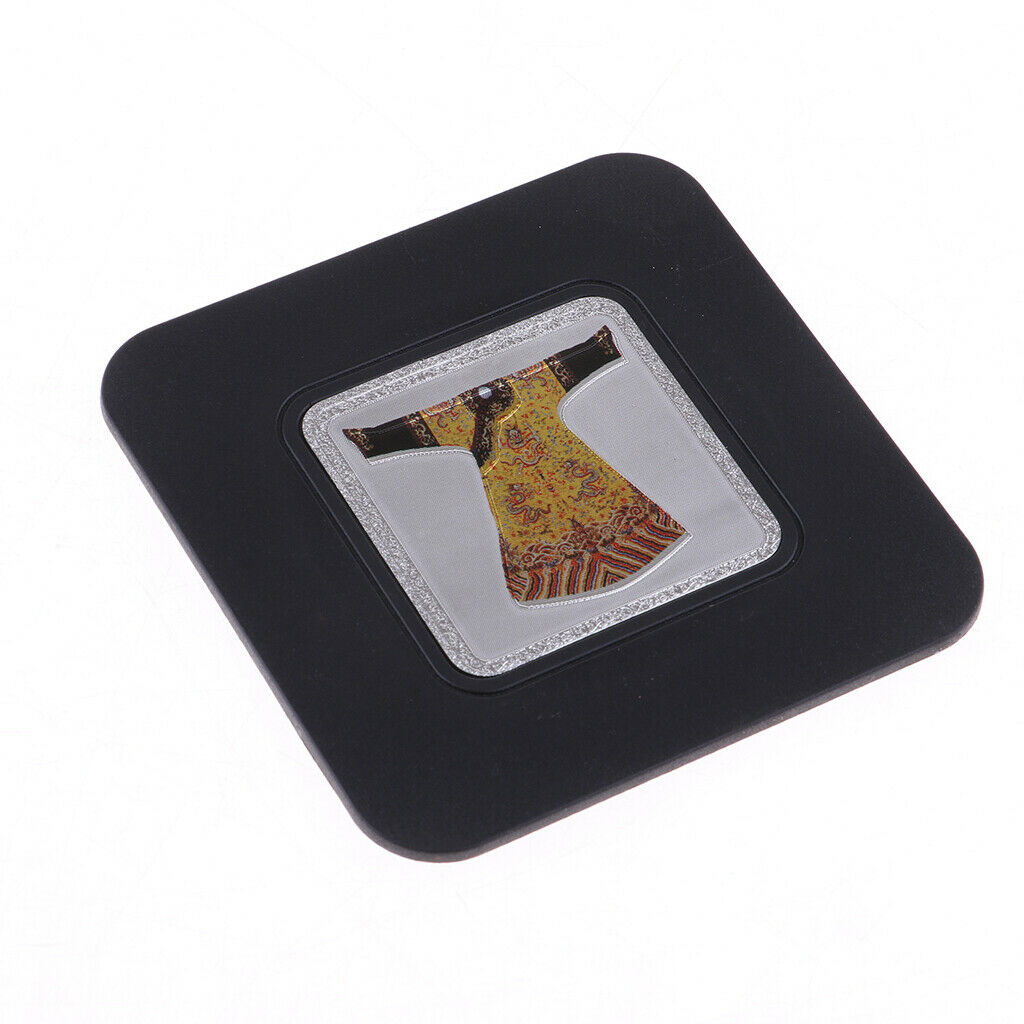 1 Set 9x9cm Creative Chinese Style Element Insulated Silicone Coasters Style 2
