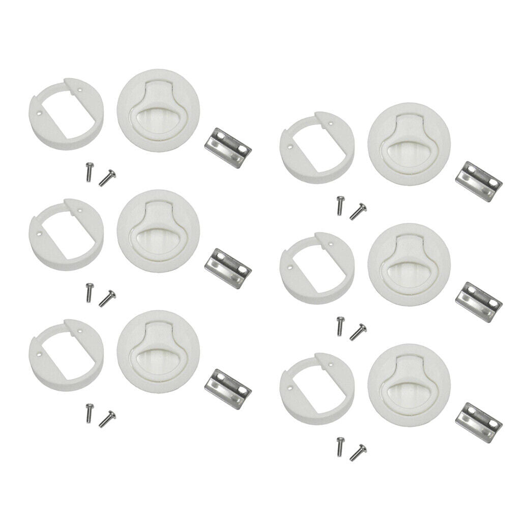 6Pcs 2'' Nylon Latch Flush Pull Hatch Deck Lift Handle RV Caravan Boat