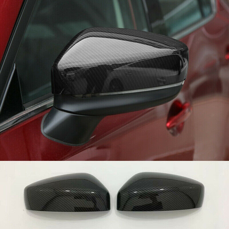 Carbon Fiber Rearview Caps Trim Rearview Side Mirror Cover For Mazda CX-5 17-21