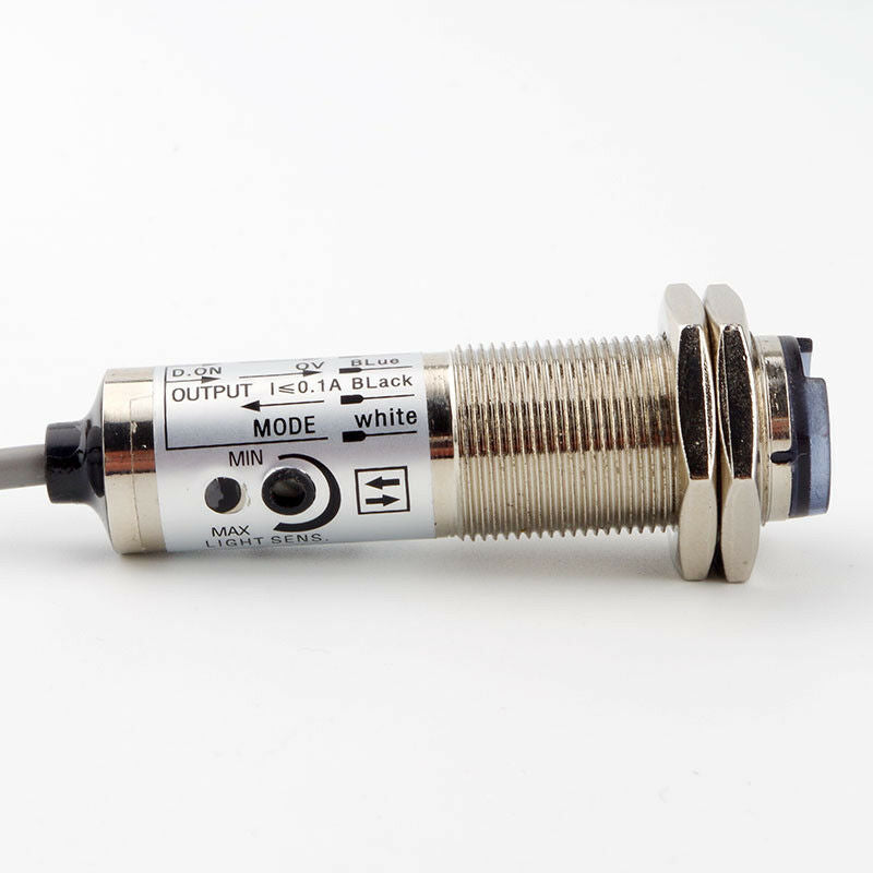 1PCS Photoelectric Switch DC 4 Wire, Cylindrical Type DC 12-24V 40mm Detection
