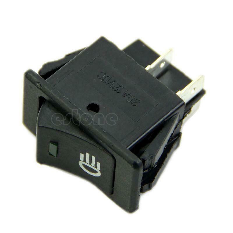 12V Vehicle Car Boat Fog Light LED Rocker Switch Dash Dashboard Green 4 Pin New