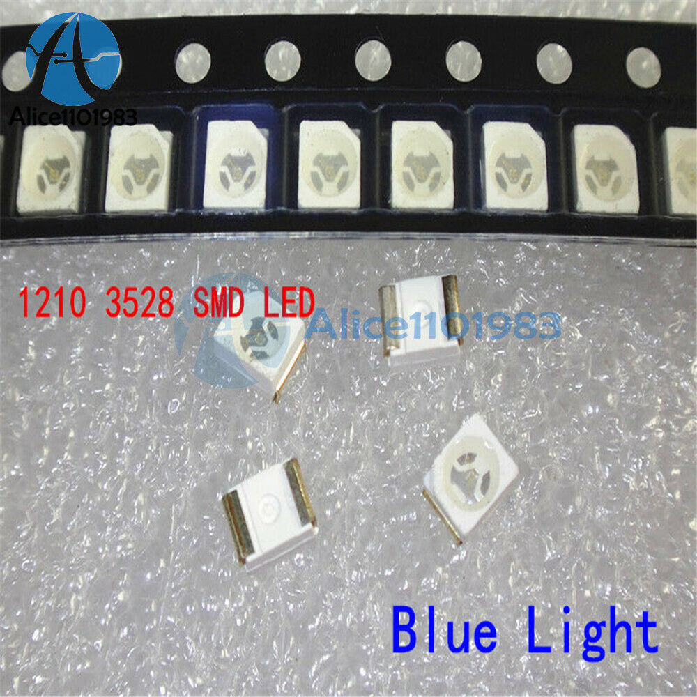 500PCS 3528 Ultra Bright Light Diode Blue 1210 SMD LED PLCC-2 20mA LED Light