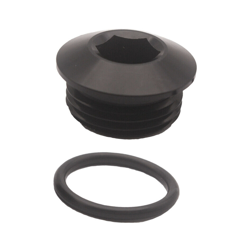 Alloy Aluminum 12 AN 12 -AN ORB Plug With O Ring Spherical Socket Black