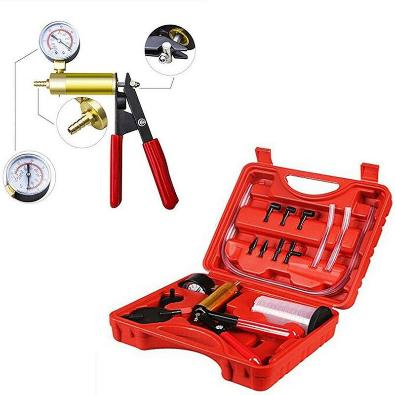 2 in 1 Car Brake Fluid Brake Bleeder &Auto Hand Held Vacuum Pump Tester Tool Kit