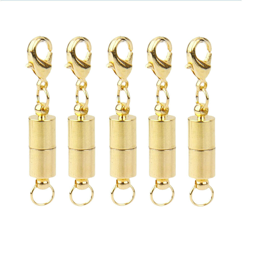 2X 10 Sets Magnetic Clasps with Two Sides Lobster Hook Converter for Bracelets