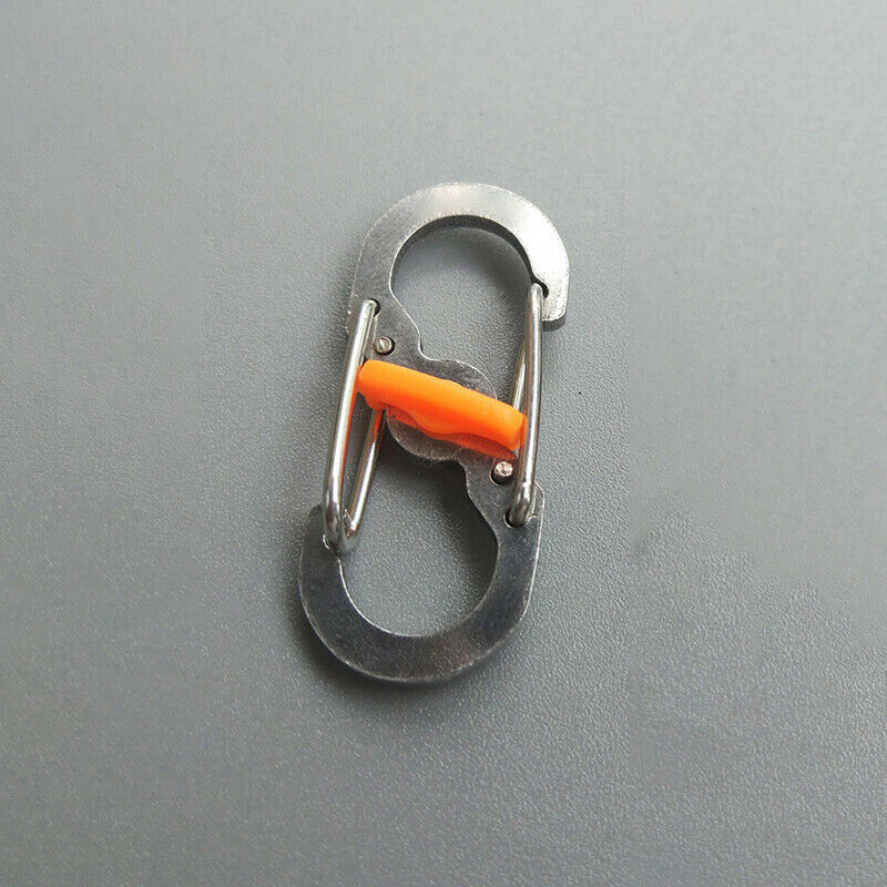 10Pc Outdoor Camping Carabiner Keychain with Lock 8Shaped S Buckle Metal Clip HN