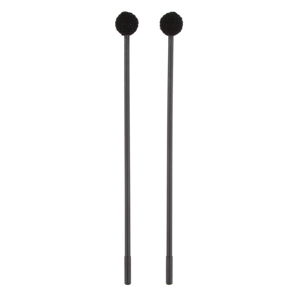 1 Pair Tongue Drum Sticks Mallets Beaters Black_Plastic