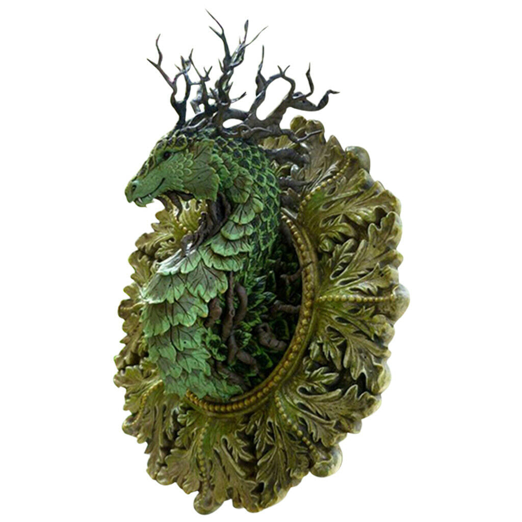 Dragon Wall Sculpture Decor Plaque for Home Indoor Patio Tree Ornaments