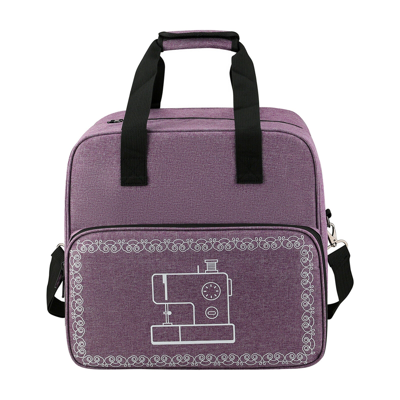 Carry Case Sewing Machine Bag with Pocket Padded Storage Handbag Portable Purple