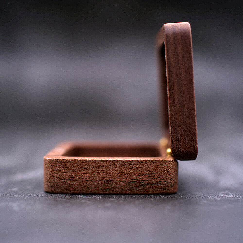 Wooden Ring Box Jewelry Storage Portable Holder Wedding Engagement Organizer DIY