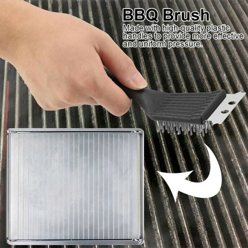 Wire Bristles Cleaning Brushes Barbecue Grill Brush Outdoor BBQ Cleaning .l8