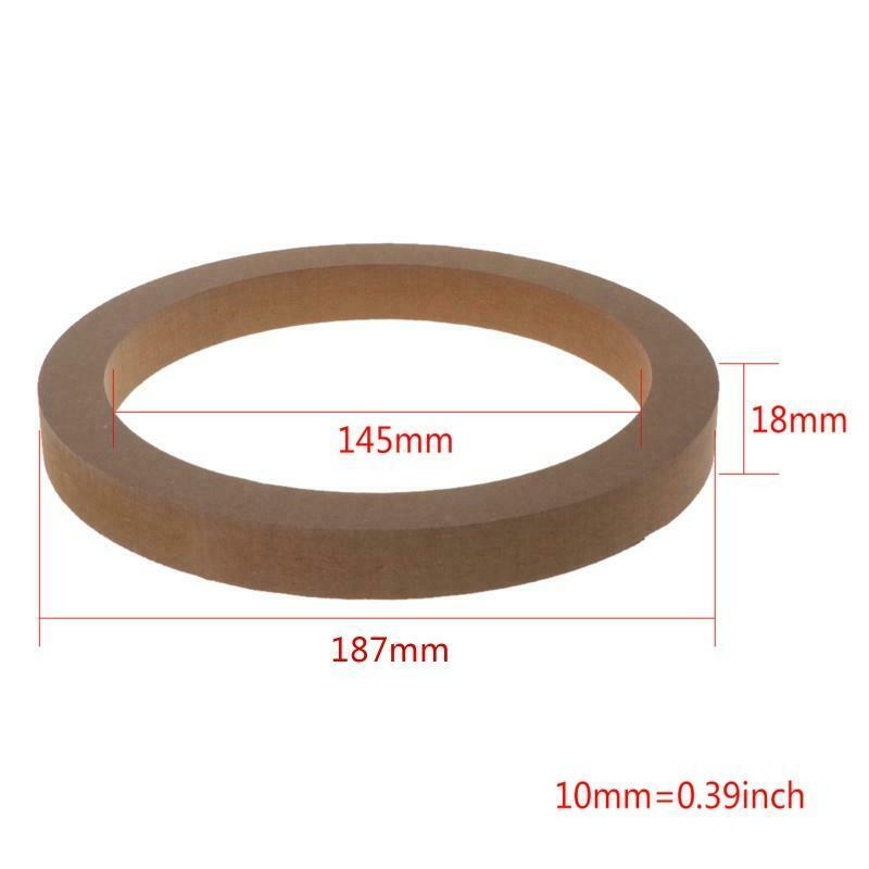 2PCS Wood MDF Speaker Spacer Mounting Rings 6.5" Fiberglass Door Kick Pods