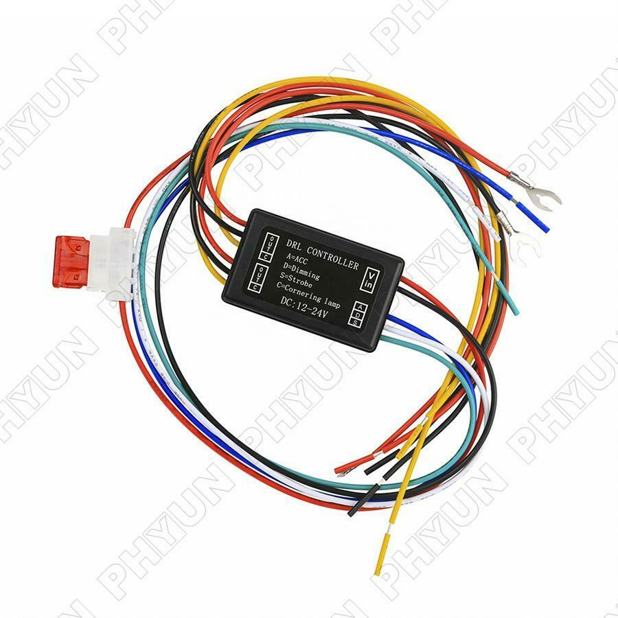 12V-24V Car LED Daytime Running Light Controller w/ Time Delay Dimming Strobe