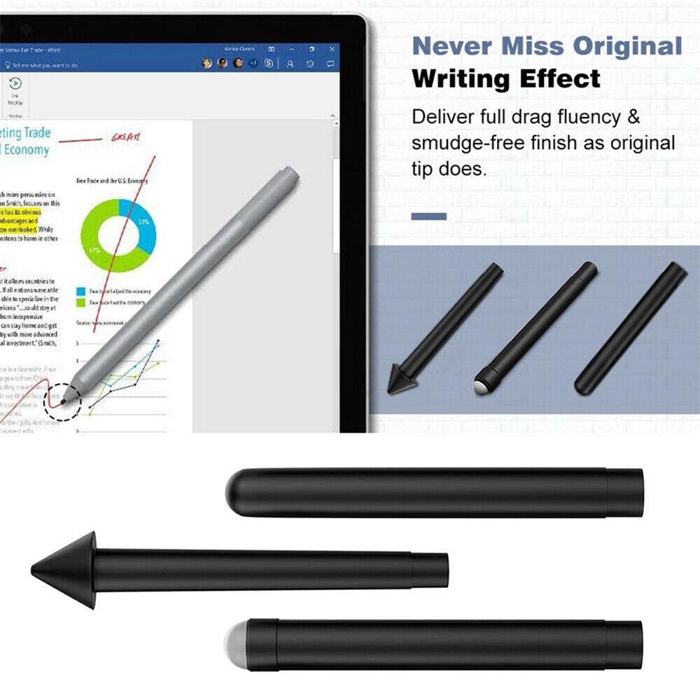 3pcs Pen Tips Stylus Pen Tip Replacement Kit HB 2H H for Microsoft Surface Pro