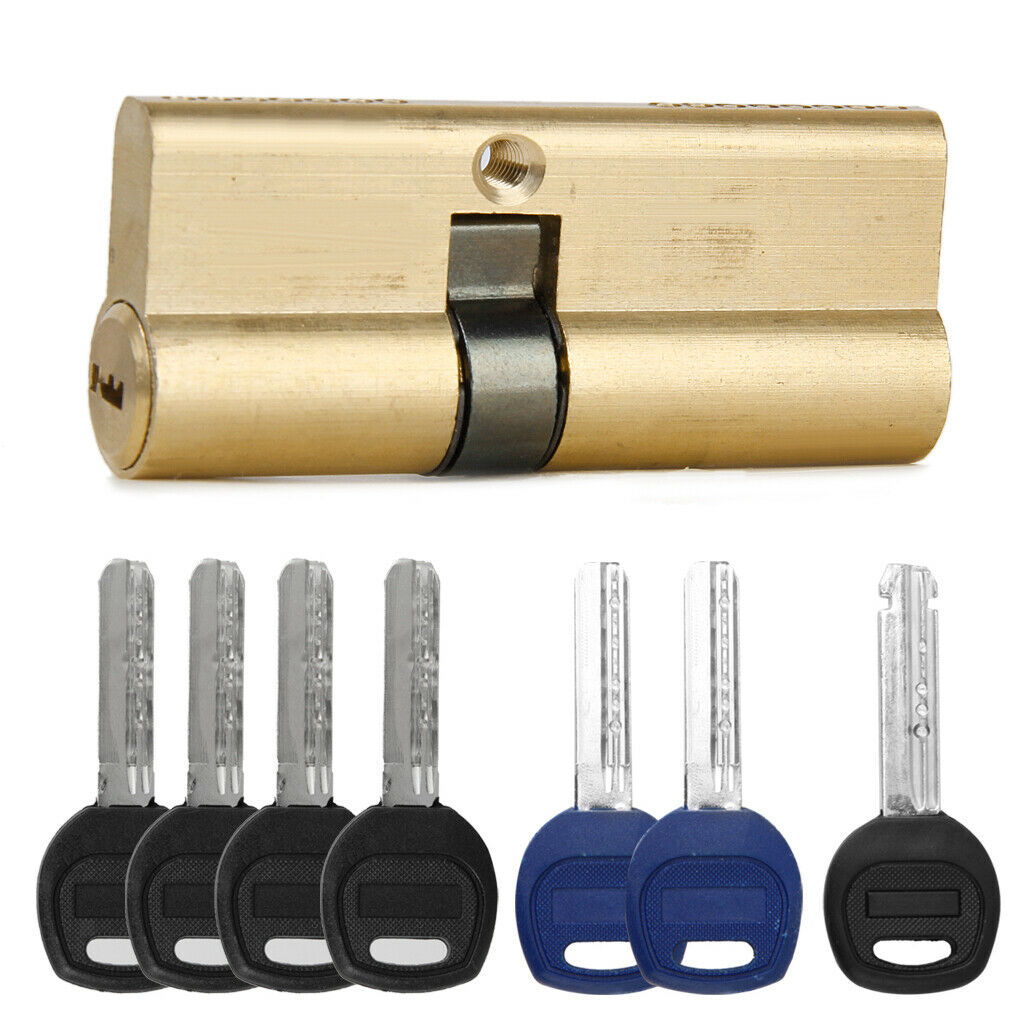 75MM 42.5/32.5 Brass Key Cylinder Door Lock Barrel High  Anti