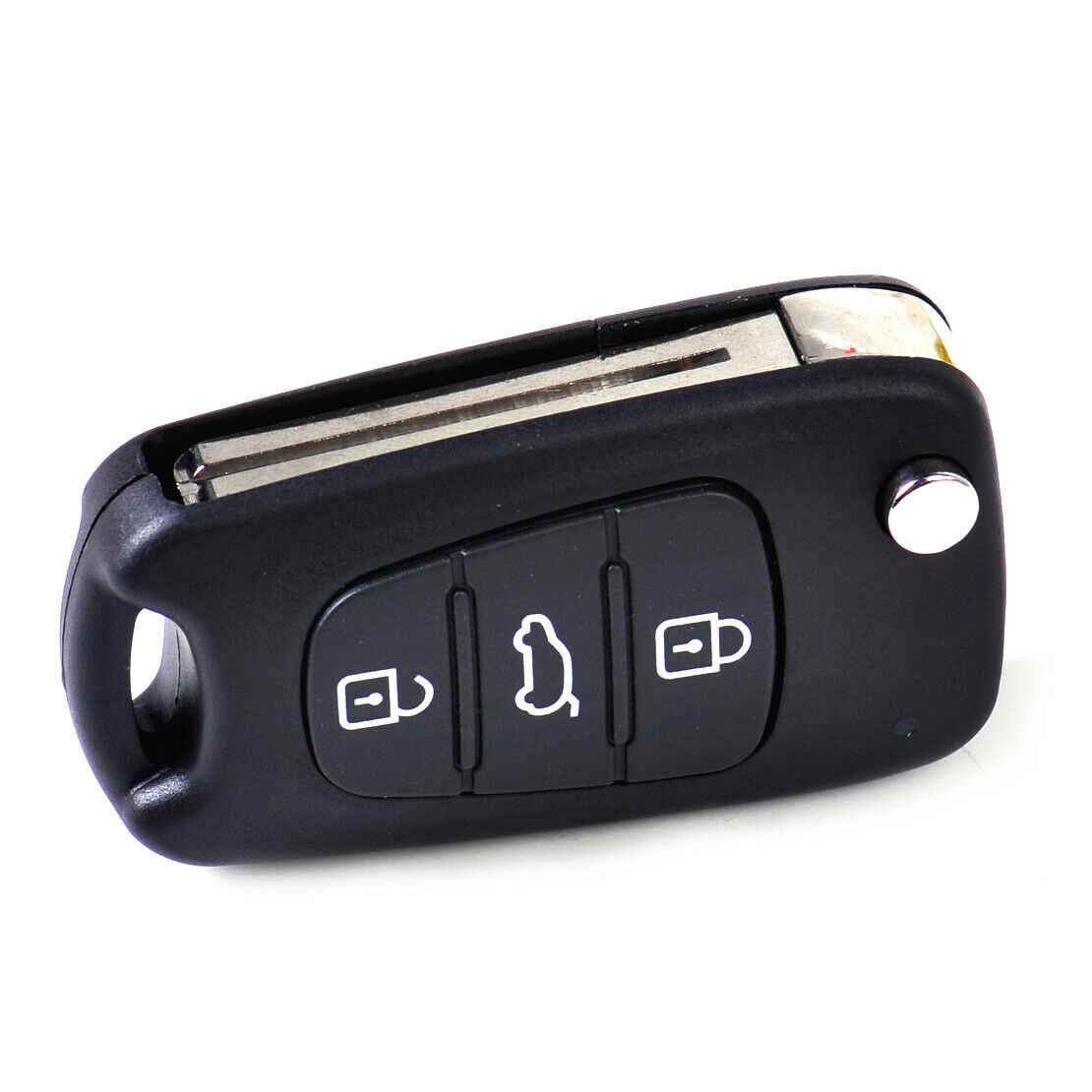 2x Uncut Blade 3 Buttons Flip Remote FOB Key Case Fit for KIA K5 Hyundai i20 An