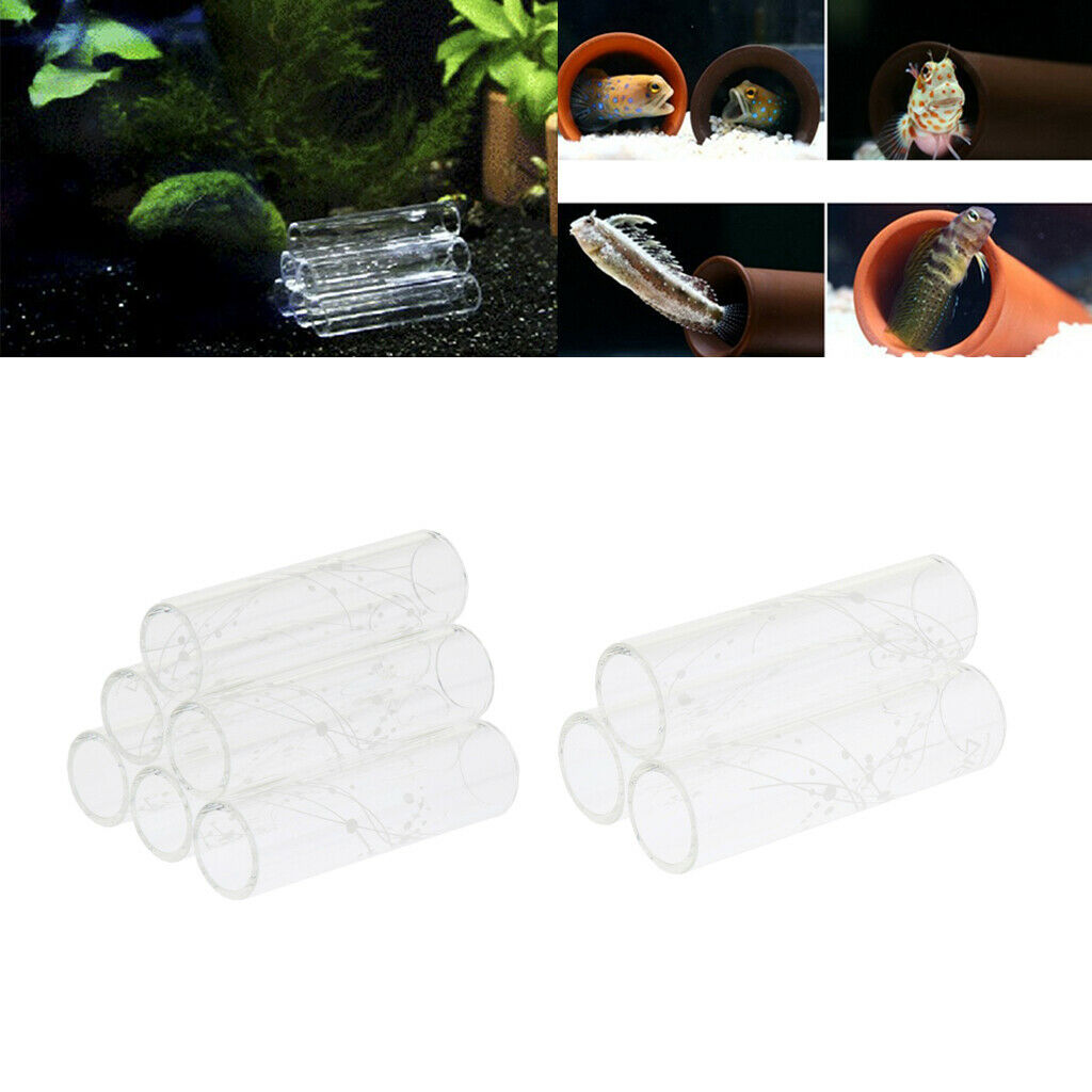 Mini Crystal Shrimp Tube Set for Aquarium Decor Fish Tubes Cave Ornament 3 Tubes