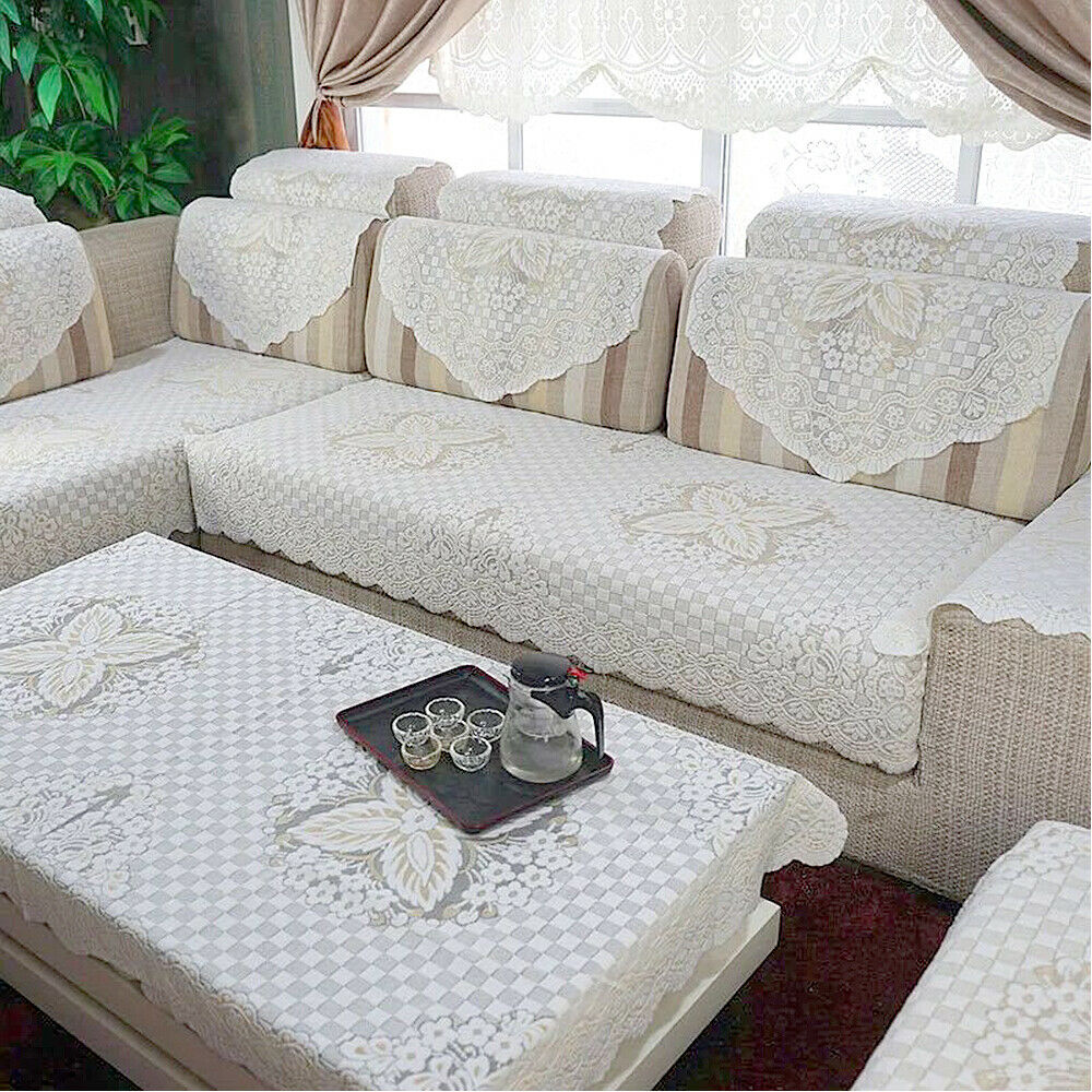 4Pcs Sofa Throw Cover Armchair Slipcovers Furniture Protector Butterfly Flower
