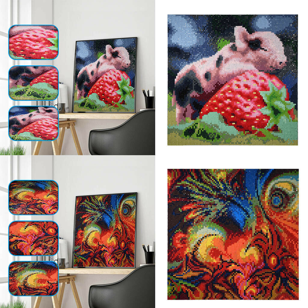 Full Square Drill 5D DIY Diamond Painting Embroidery Kits Strawberry Pig