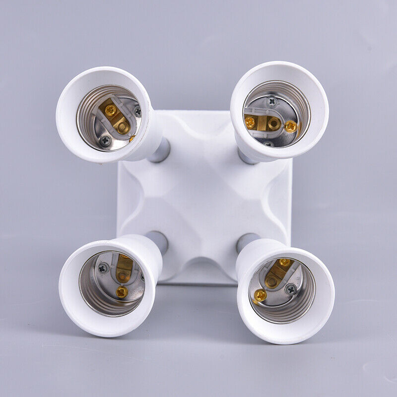 4 in 1 Light Socket Splitter Bases E27 Adapter Converter Holder for LED LampJDD