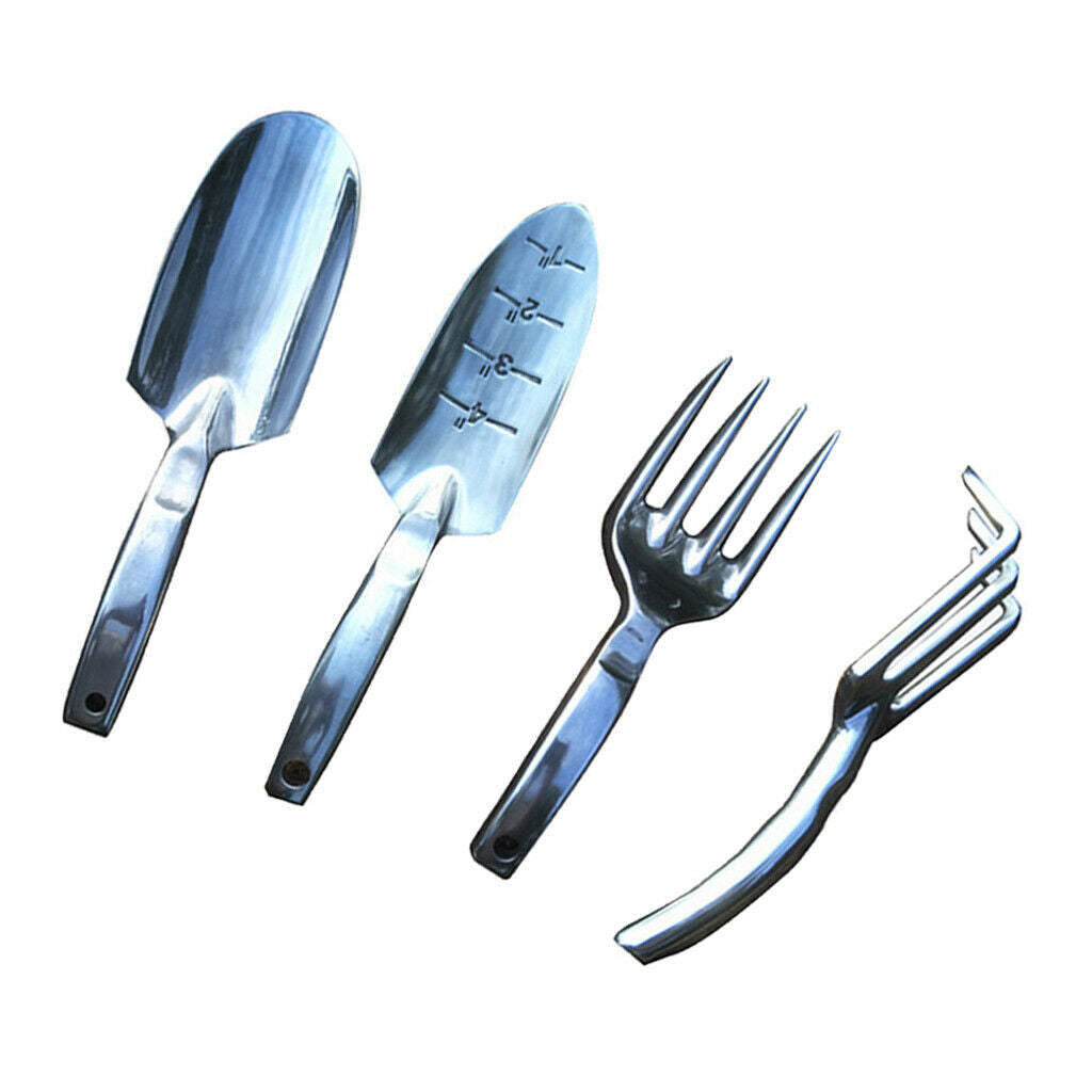 4pcs Garden Fork Hand Tool Cultivator Hand Rake for Weeding & Loosening Soil