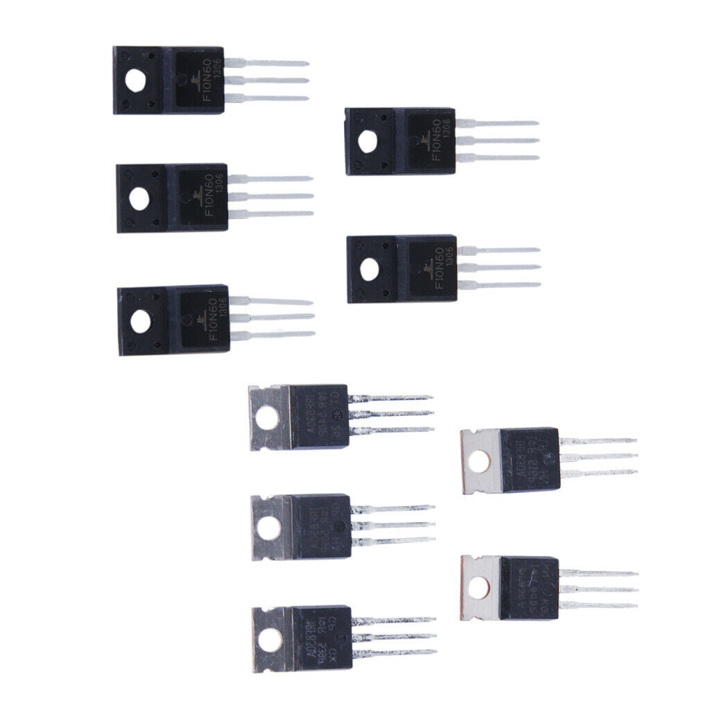 10pcs N-Channel Mosfet Transistor Assortment 5A 500V 10A 600V TO-220