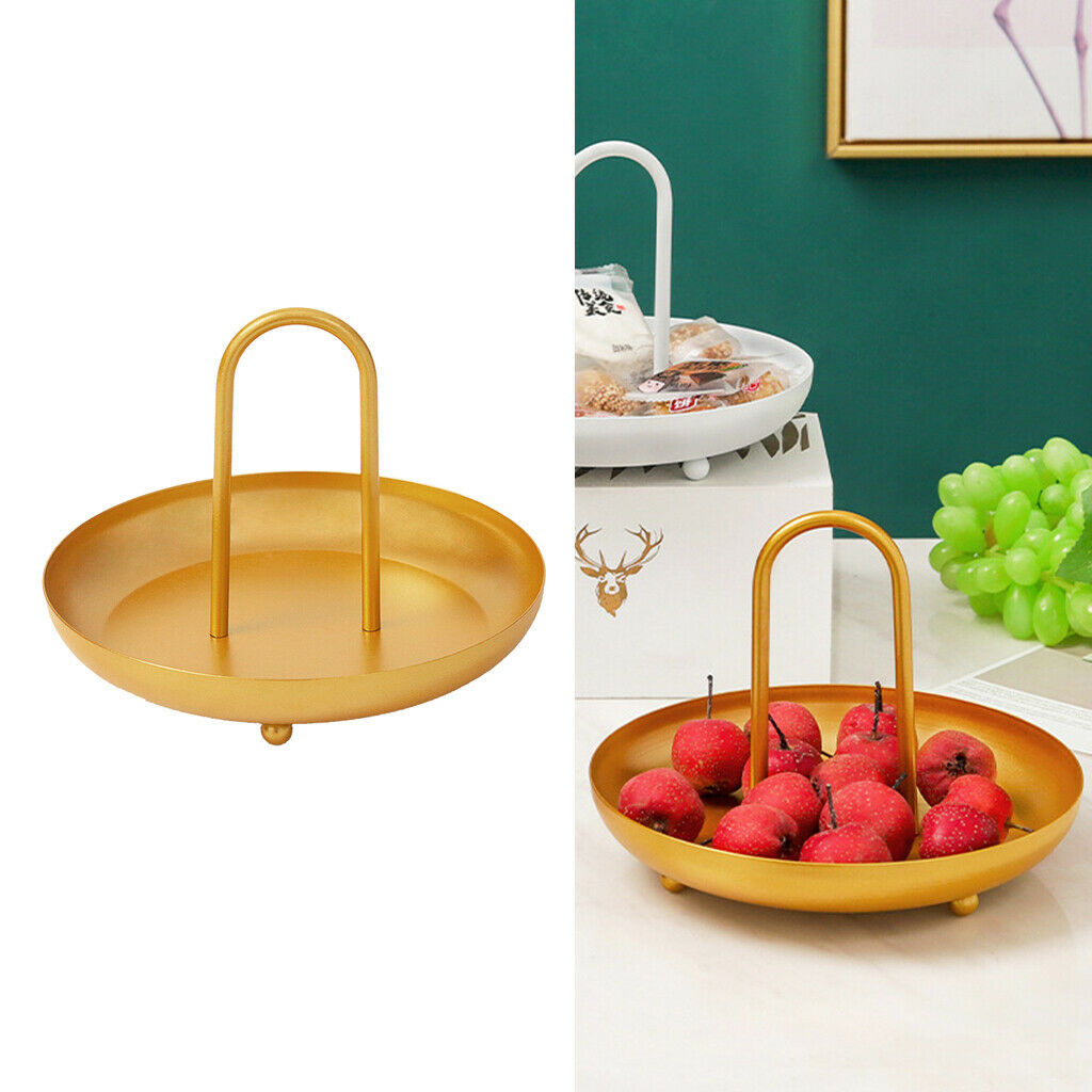 Iron Jewelry Tray Cake Perfume Storage Plate Dish Vanity Wedding Decor Gift