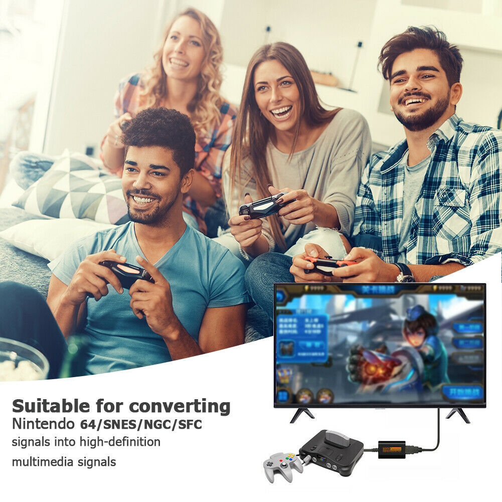 For Nintendo 64 Super Famicom NES GameCube to HDMI-compatible AV Adapter 72 @