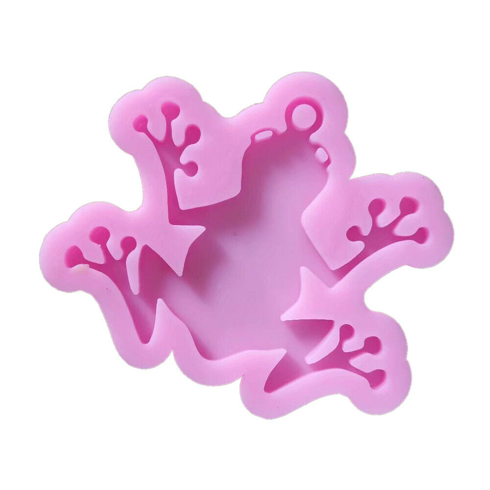 Cartoon Frog Shape Keychain Silicone Mould Pendant Epoxy DIY Biscuit Mold Crafts