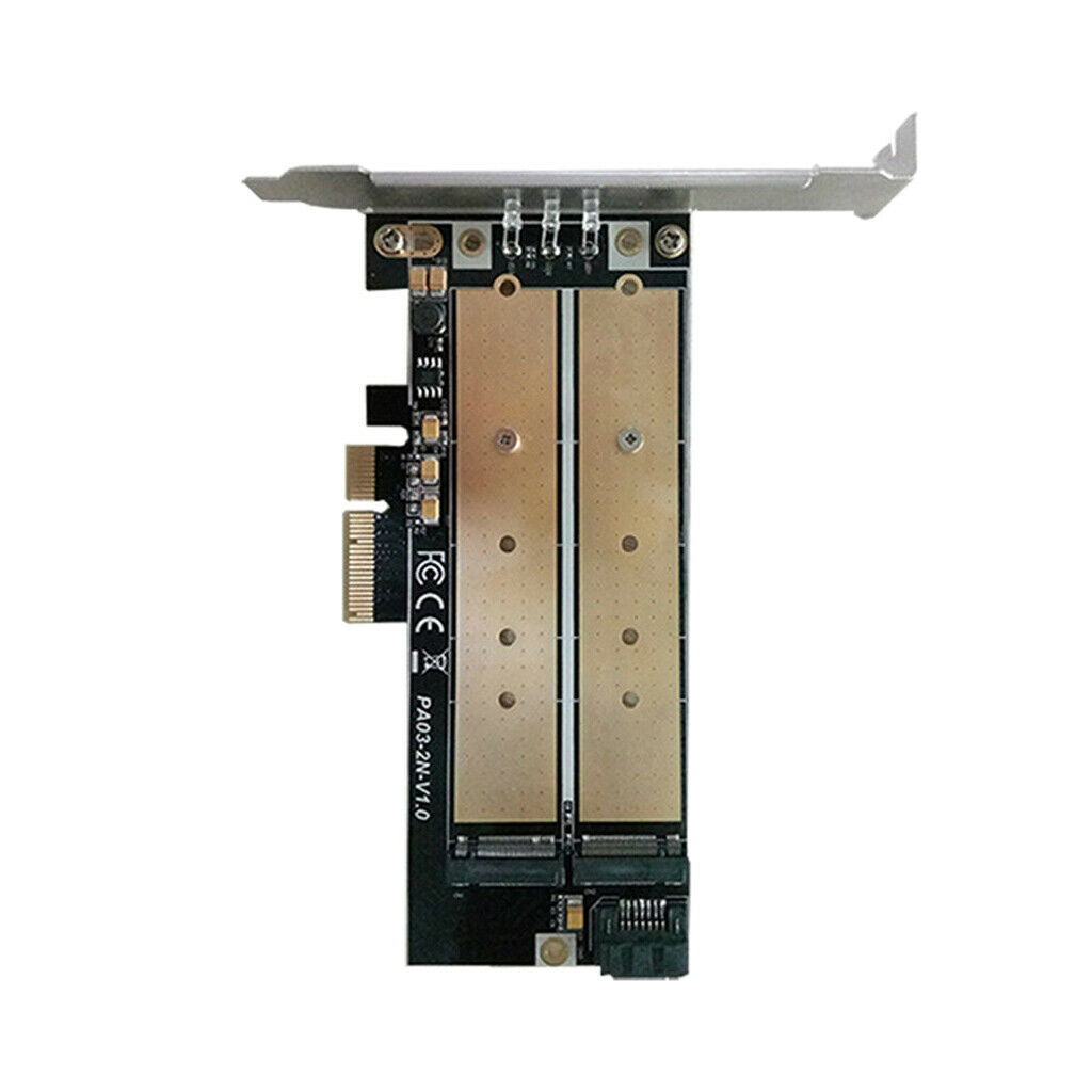 PCI-E  2.0 to NGFF SSD 2 Ports M.2 B Key SSD + SATA III 3.0 And M.2 NVME Key