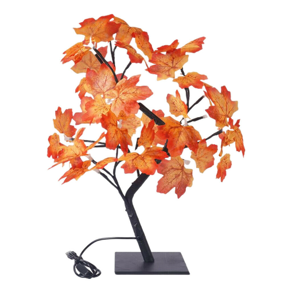 LED Maple Tree Light DIY Thanksgiving Day Home Bedroom Bedside Autumn Lamps