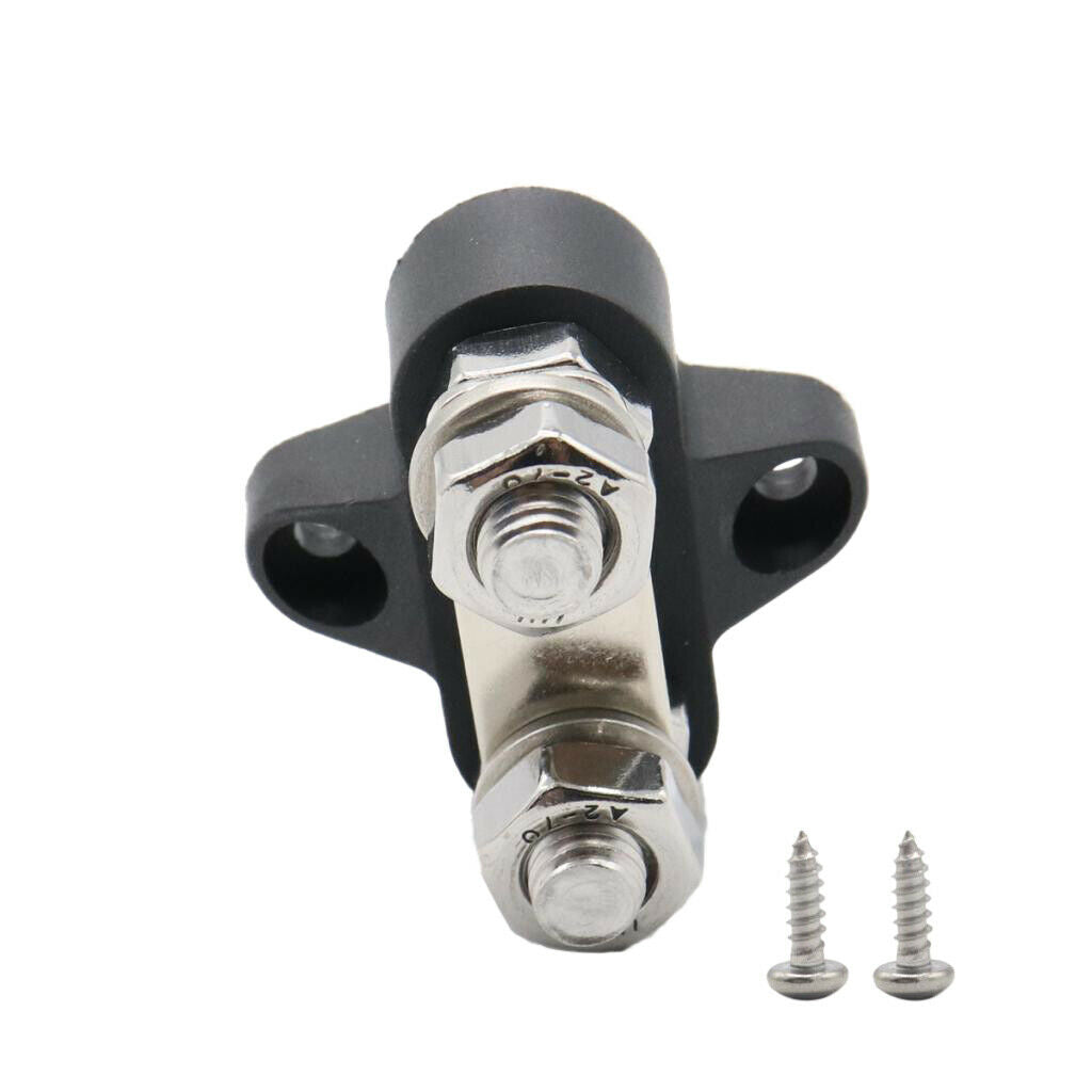 1 Pair DC48V Dual M8 Terminal Stud Bus Bar Power Distribution Box for Boat