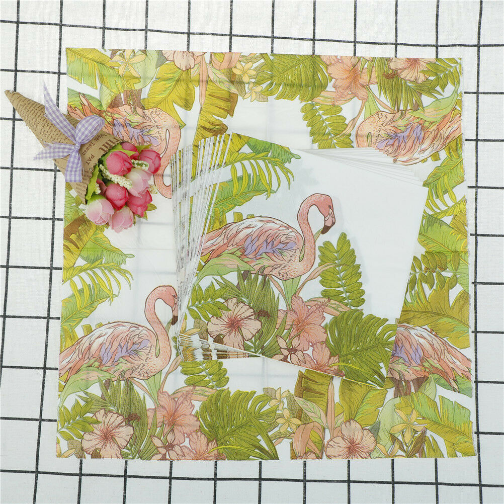 1set  Flamingo Napkins Paper Tissue Decoupage Wedding Party Handkerchief .l8