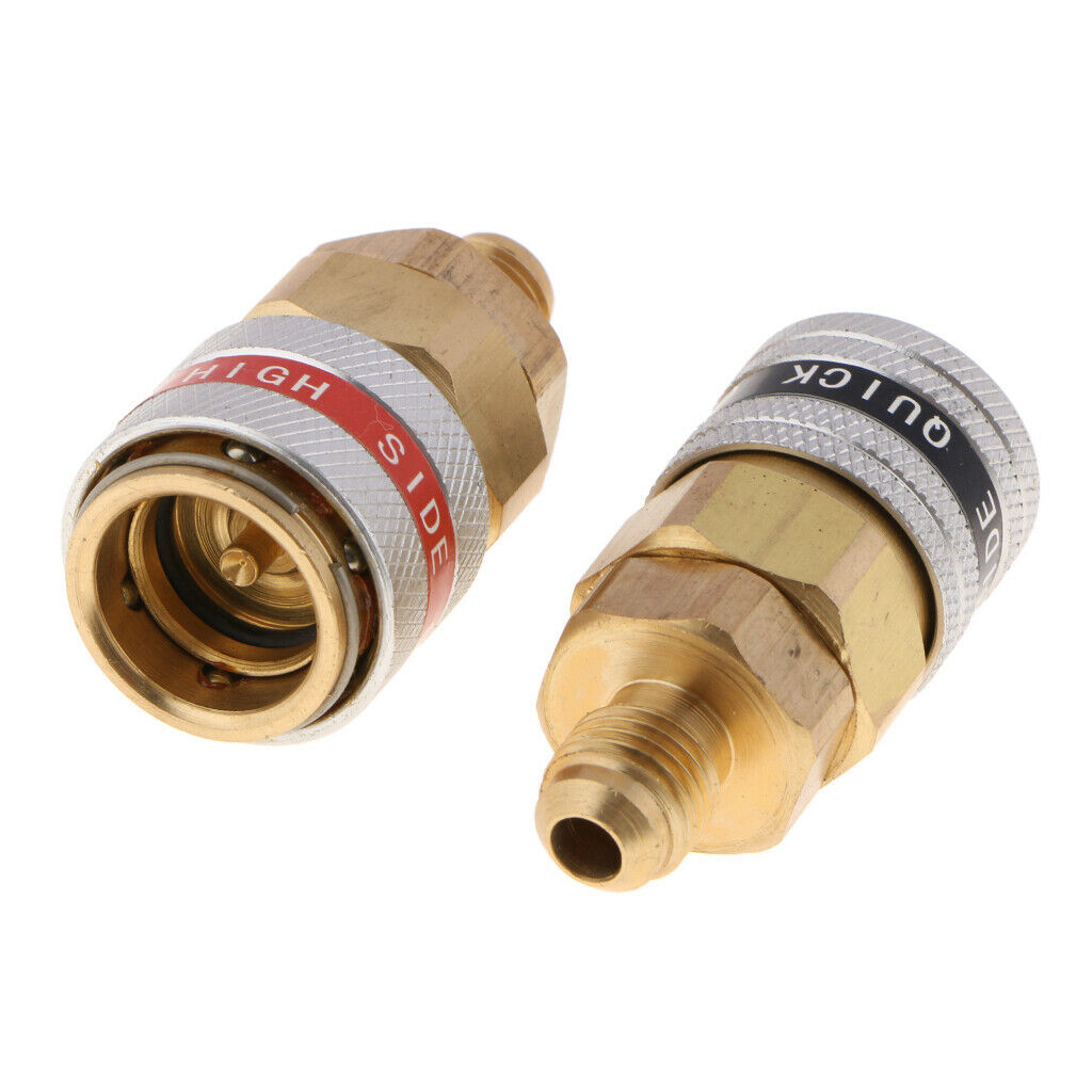 1 Pair R134A H/L Auto Car Quick Coupler Connector Brass Adapters Air
