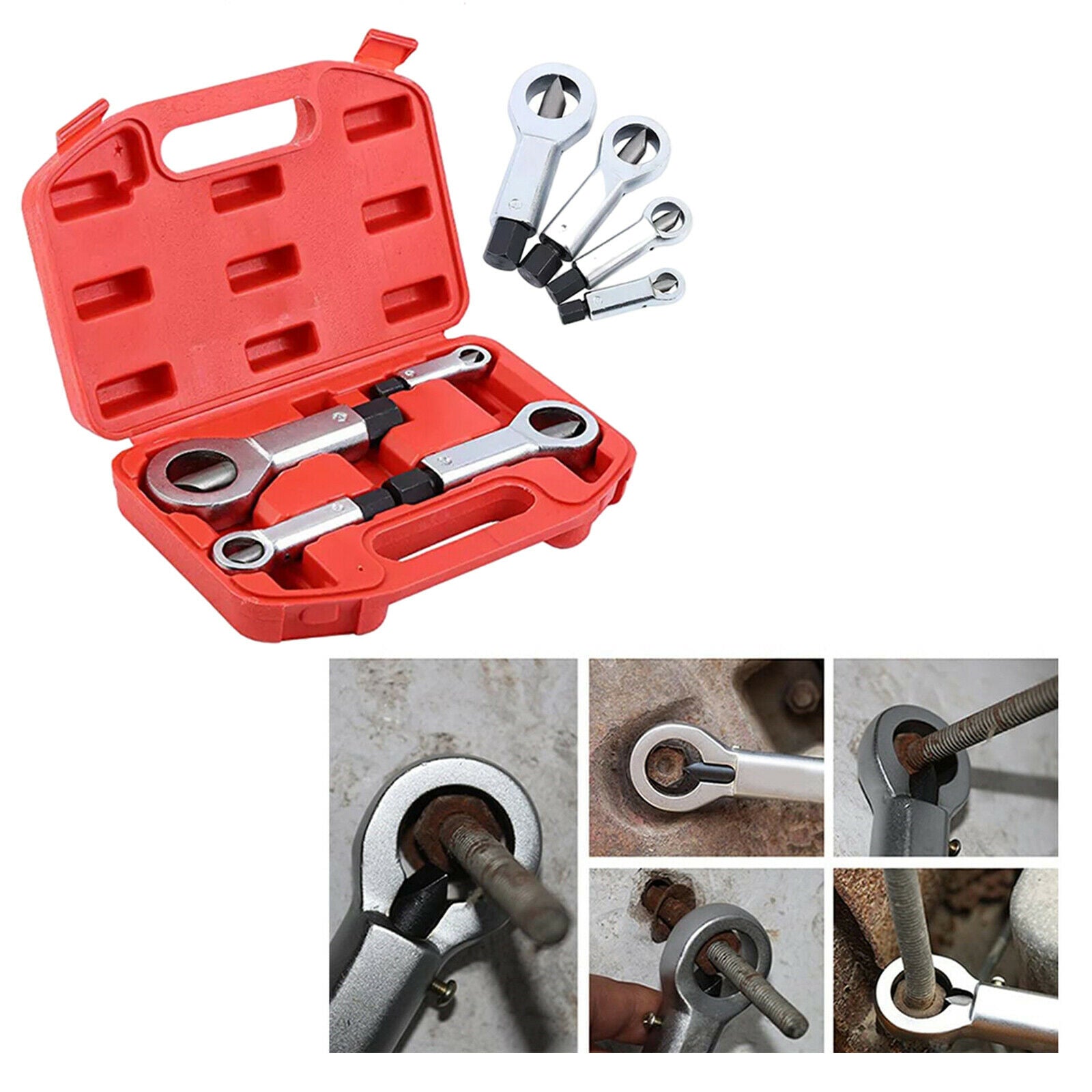 Portable Bearing Steel Nuts Splitter Rust Nut Breaker Remover Splitting Tool