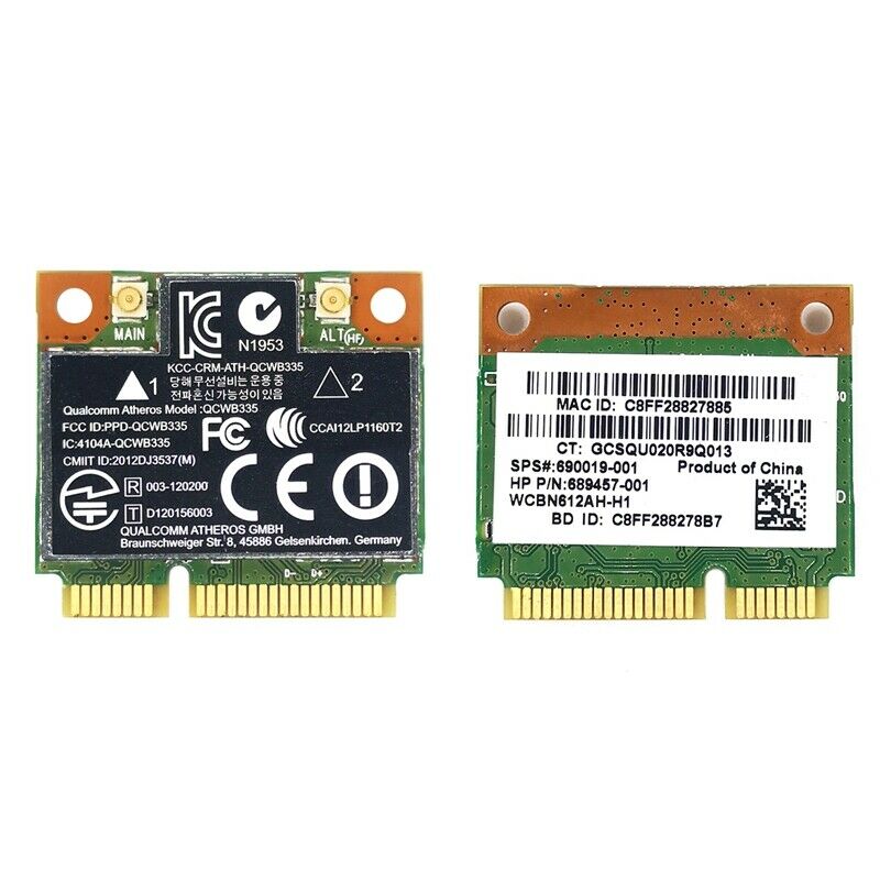 AR9565 WiFi Card QCWB335 Mini PCIE Bluetooth 4.0 150Mbps 2.4G for XP Win7 Win8K9