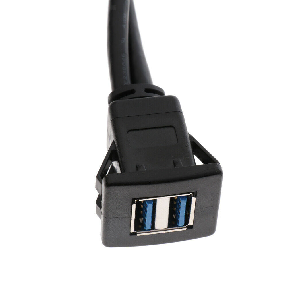 Brand New Durable Dual USB3.0 Extension Panel Cable Dashboard Square 1m