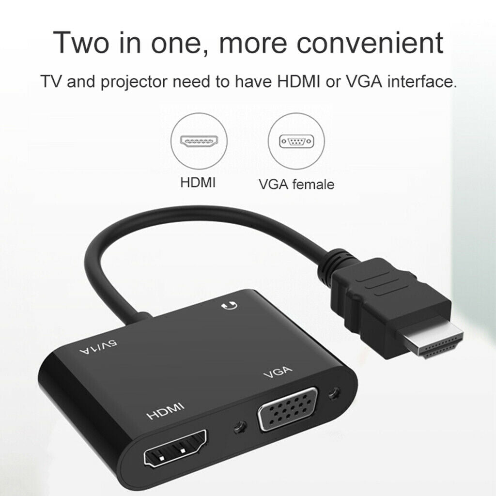 Male to VGA Female Video Cable Cord Converter Adapter 1080P For TV Monitor