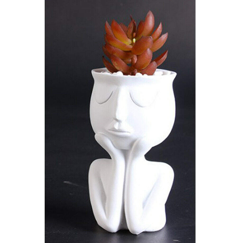 Sculpture Flower Pot Indoor Succulent Planter Container Desktop Ornaments