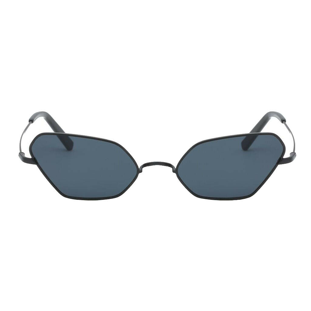 Unisex Metal Frame Fashion Cat Eye Sunglasses UV 400 Eyeglasses Black